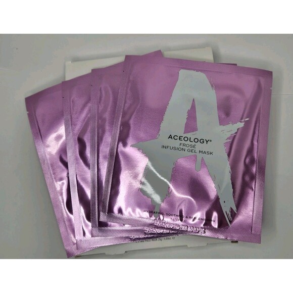 Aceology Frosé Infusion Gel Mask NEW IN BOX - 4 x 2 Piece Mask, Hydrating - Picture 3 of 3
